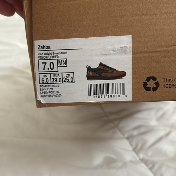 Vans | Zahba Zion Wright | Brown/Multi | Men’s 7 , Women’s 8.5 - Picture 7 of 12